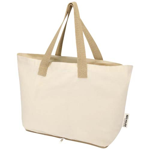 Sac pliable publicitaire 7 L coton recyclé 140 g/m² Sierra Naturel et Naturel